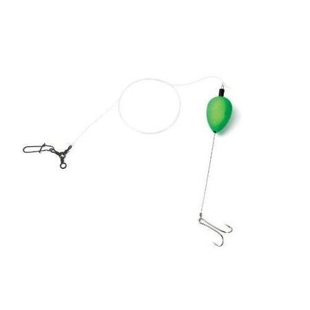 Sea Striker Deluxe Finger Mullet Rig, Removable 20 Double Hook, 1 14 Green Pear Float SSDMR-G